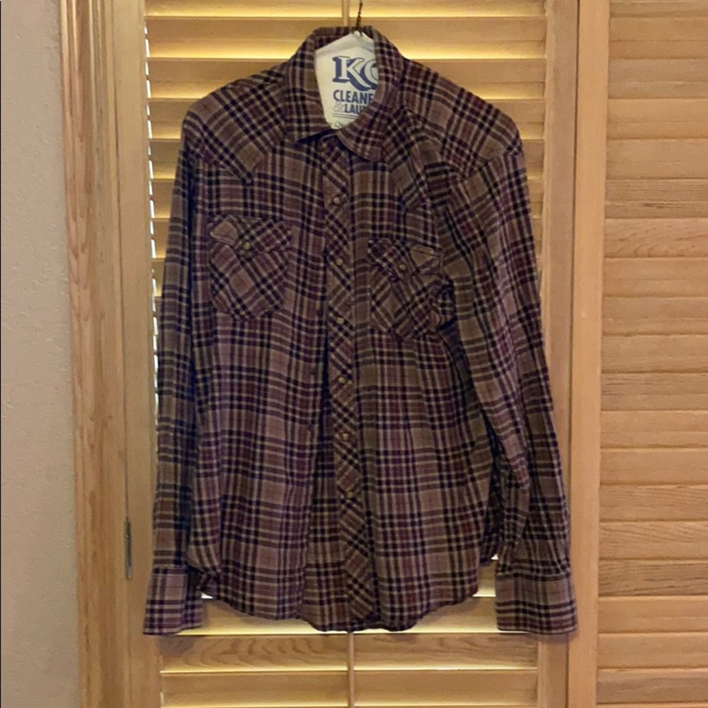 men’s long sleeve button down, flannel
